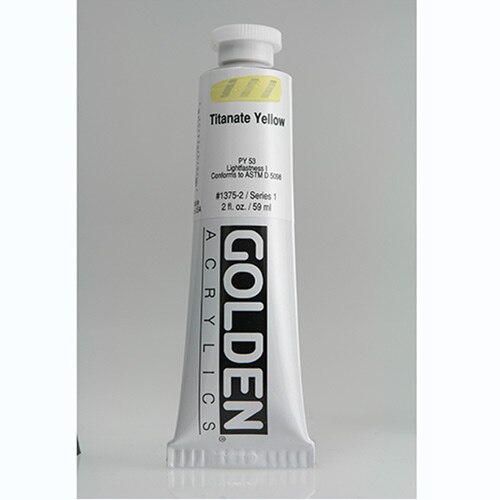 Golden, Heavy Body, Acrylic, Paint, 2oz, Titanate Yellow